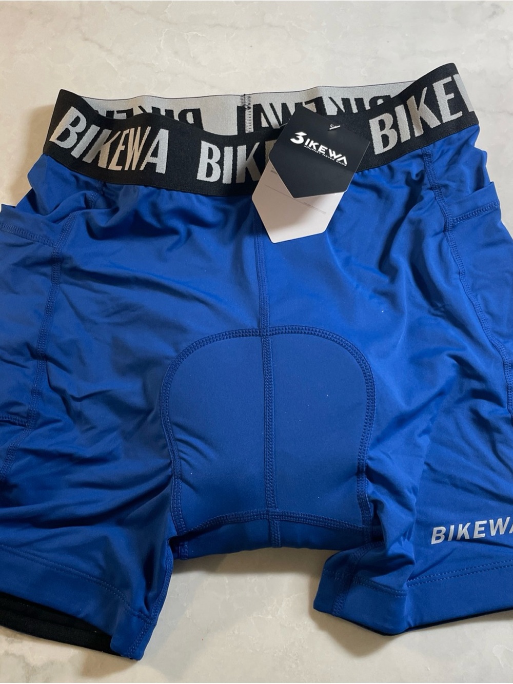 BIKEWA Men's Padded Cycling Shorts in Royal Blue size Mediume